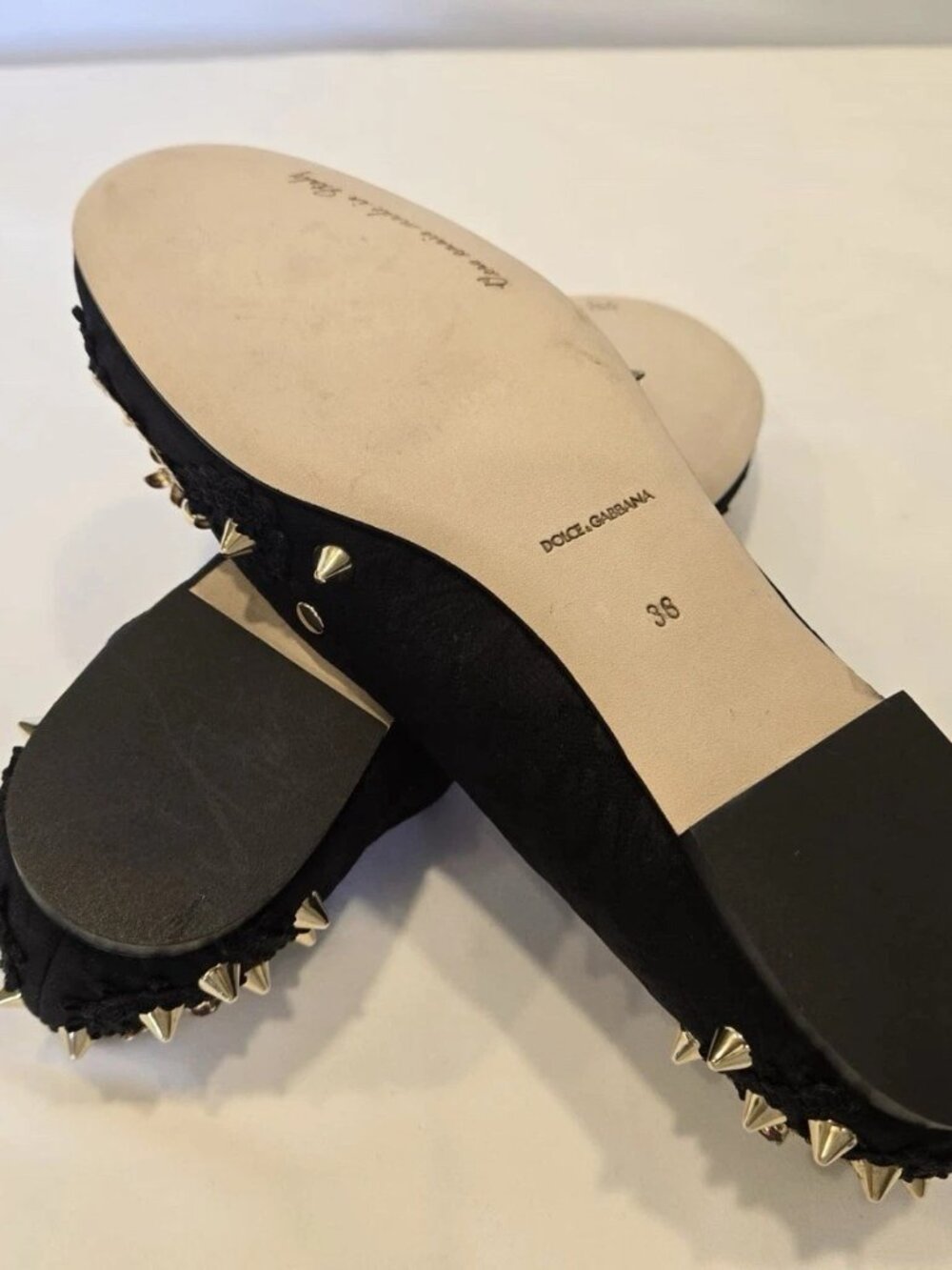 Authentic Dolce & Gabbana Mary Jane Floral Flat With Embellishments Size 38 - Picture 8 of 8